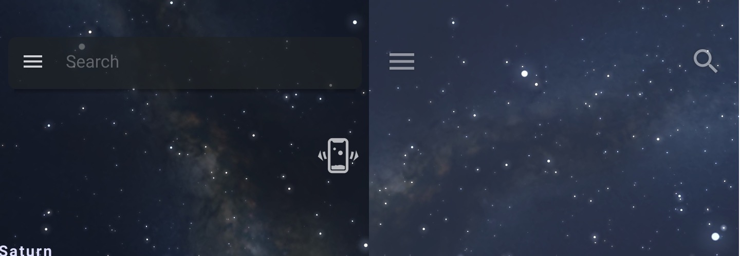 Menu and Search